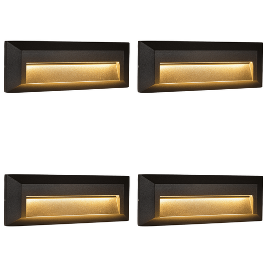 4x/8x/12x Package 3+3W 3CCT  3000K/4000K/5000K 12V Low Voltage Cast Aluminum Rectangular Surface Mount LED Step or Deck Light