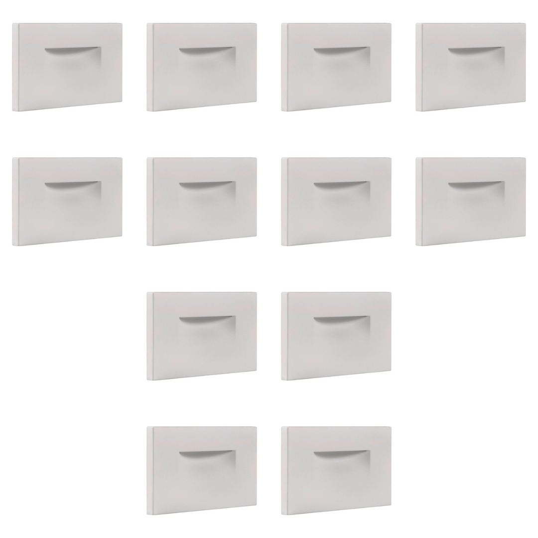 4x/8x/12x Package 3.5W 12V Low Voltage 3CCT Rectangular Waterproof Horizontal LED Aluminum Stairs Step Light Fixture