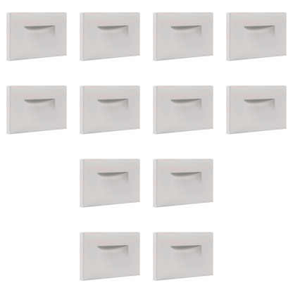 4x/8x/12x Package 3.5W 12V Low Voltage 3CCT Rectangular Waterproof Horizontal LED Aluminum Stairs Step Light Fixture