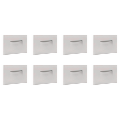 4x/8x/12x Package 3.5W 12V Low Voltage 3CCT Rectangular Waterproof Horizontal LED Aluminum Stairs Step Light Fixture