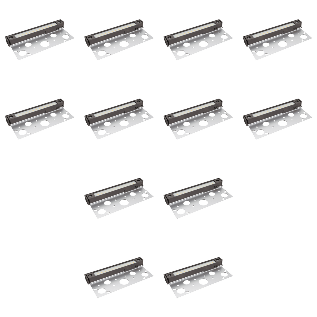 4x/8x/12x Package 12V Low Voltage 3000K or 5000K Aluminum LED Retaining Wall Light Low Voltage Hardscape Paver Lighting