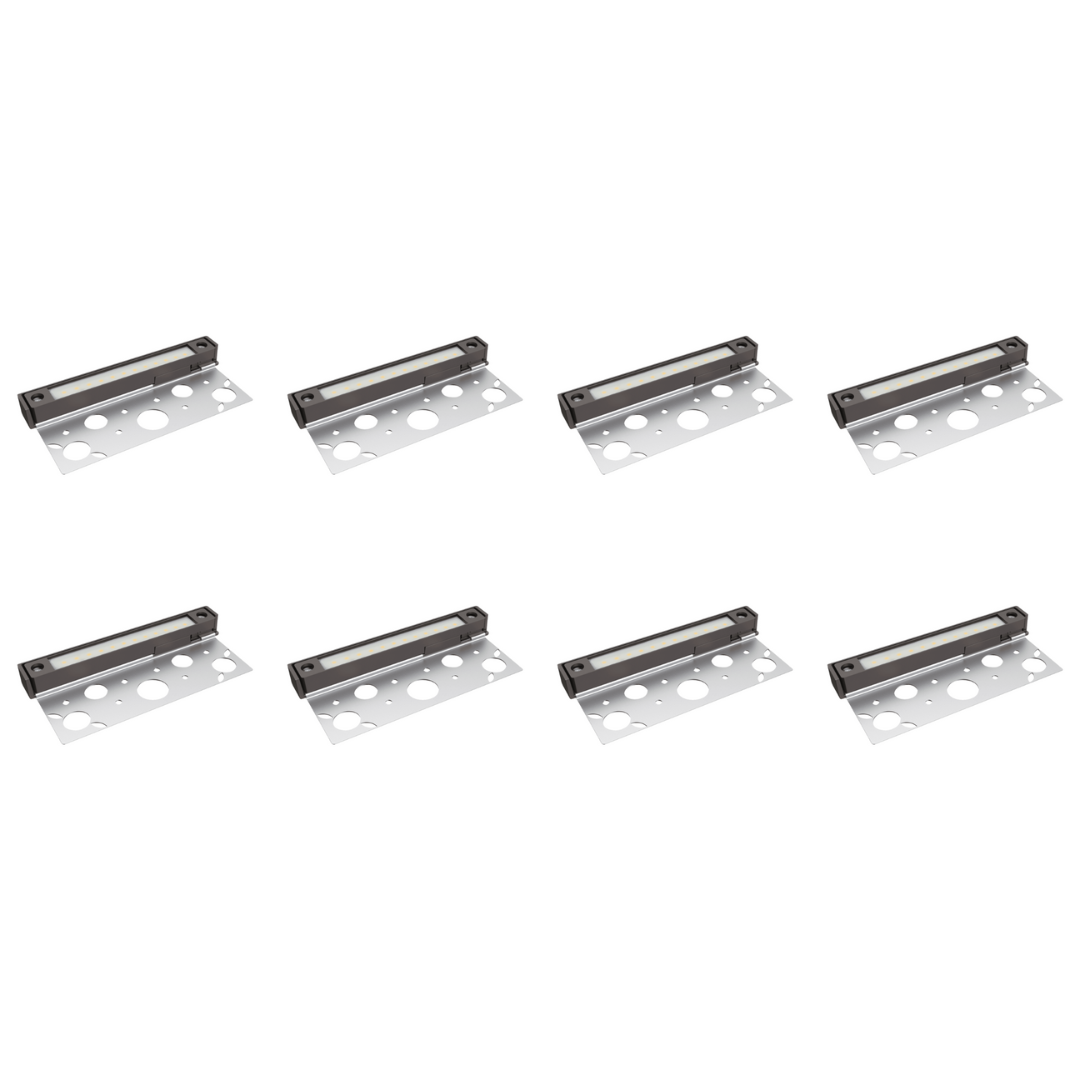 4x/8x/12x Package 12V Low Voltage 3000K or 5000K Aluminum LED Retaining Wall Light Low Voltage Hardscape Paver Lighting