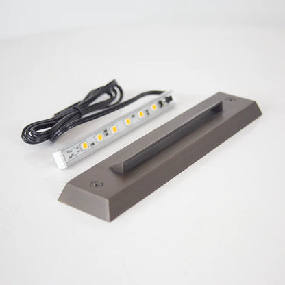 4x/8x/12x Package 2W LED Cast Brass 12V Low Voltage Surface Mounted Slim Horizontal Outdoor & Indoor Step Light