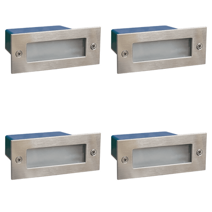 4x/8x/12x Package Outdoor Recessed Brick Wall Light 12V Low Voltage 3000K Warm White Integrated LED Step/ Stair Lighting Fixture