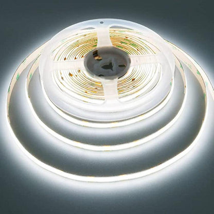 16ft/32ft/82ft Dotless Single Color Linear 8mm 3.4W/ft / 4.5W/ft 10mm LED Strip Lights Low Voltage FCOB DC24V Tape Light