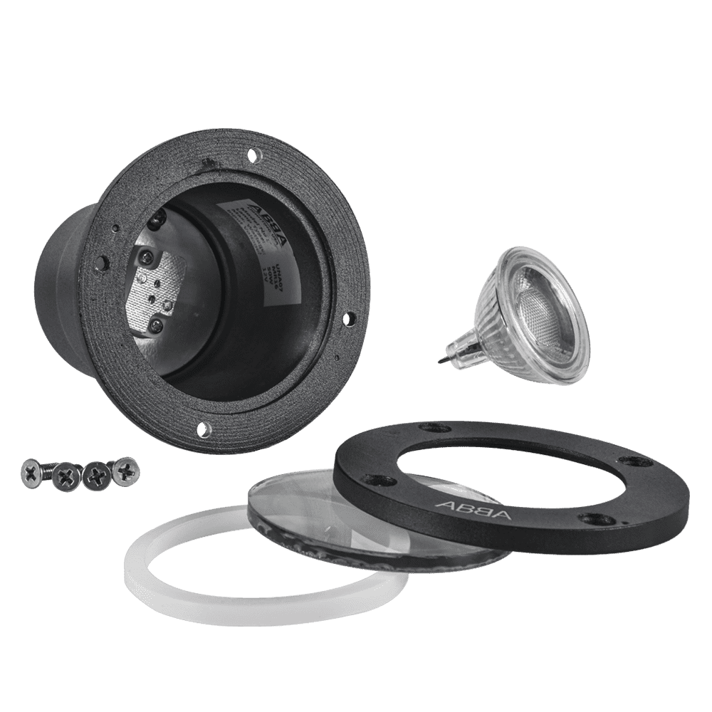 4x/8x/12x Package Cast Aluminum 12V Low Voltage Round LED In-ground Well Light IP65 Waterproof with 5W 3000K Bulb