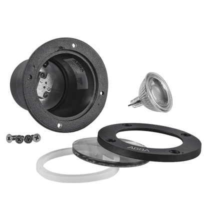 4x/8x/12x Package Cast Aluminum 12V Low Voltage Round LED In-ground Well Light IP65 Waterproof with 5W 3000K Bulb