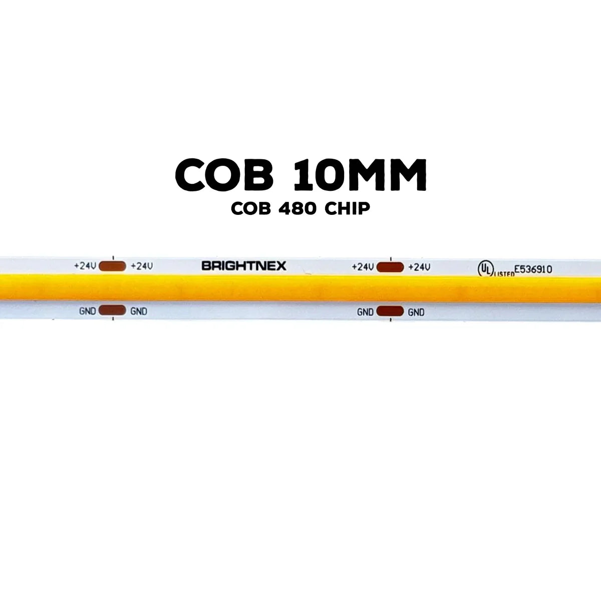 16ft/32ft/82ft Dotless Single Color Linear 8mm 3.4W/ft / 4.5W/ft 10mm LED Strip Lights Low Voltage FCOB DC24V Tape Light